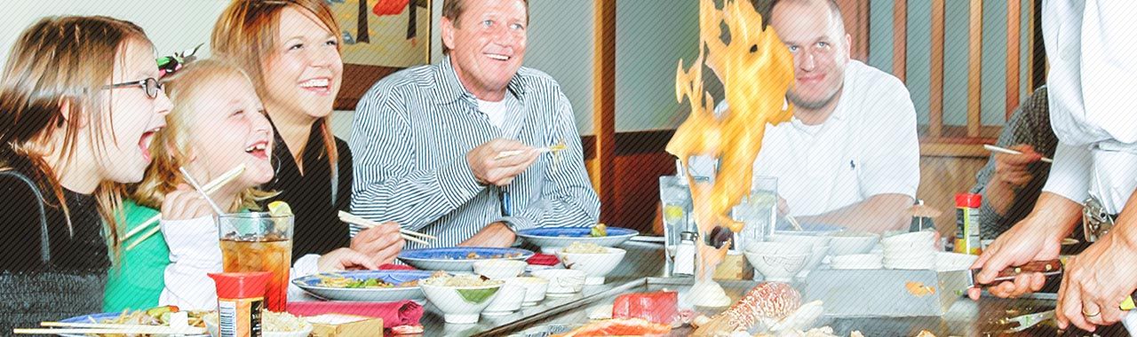 Customers eating at Nakato Japanese Steakhouse & Sushi